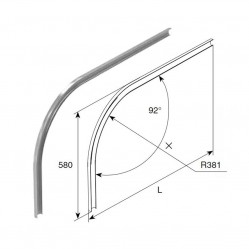 Изгиб горизонтальной направляющей R381 H580 L=5000